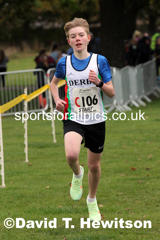 Boys under-15s Northern Cross Country Relays, Graves Park, Sheffield. Photo: David T. Hewitson/Sports for All Pics